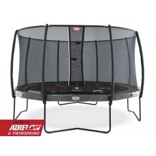 Батут Berg Elite 430см Grey Tattoo с сеткой Deluxe, серый