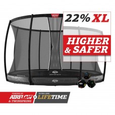 Батут Berg Elite InGround 430см Grey Levels с сеткой DLX XL