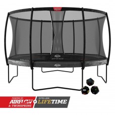 Батут Berg Elite 430см Grey Levels с сеткой Deluxe